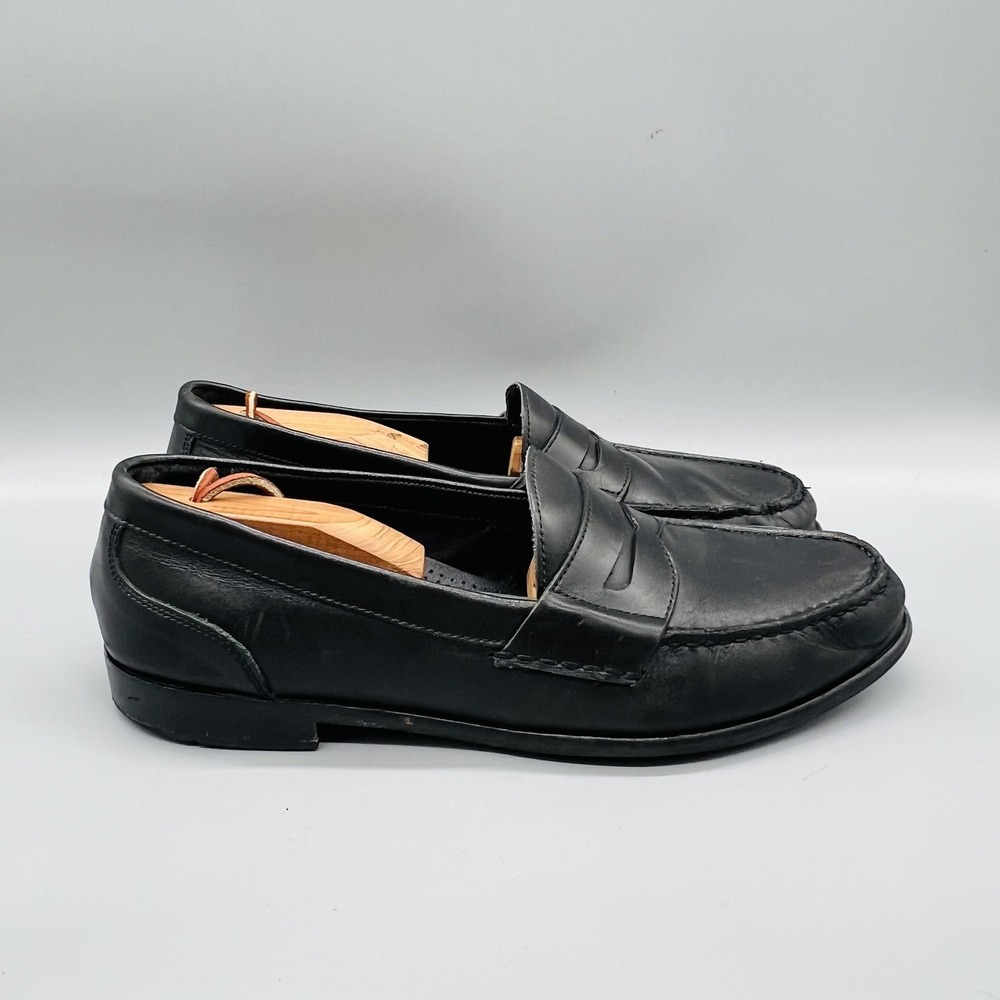 Cole Haan Shoes Mens 10.5 Black Leather Penny Loafers Slip On Dress Classic